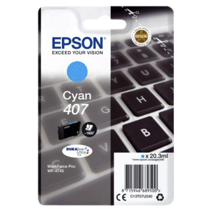 Inktcartridge Epson 407 T07U240 blauw