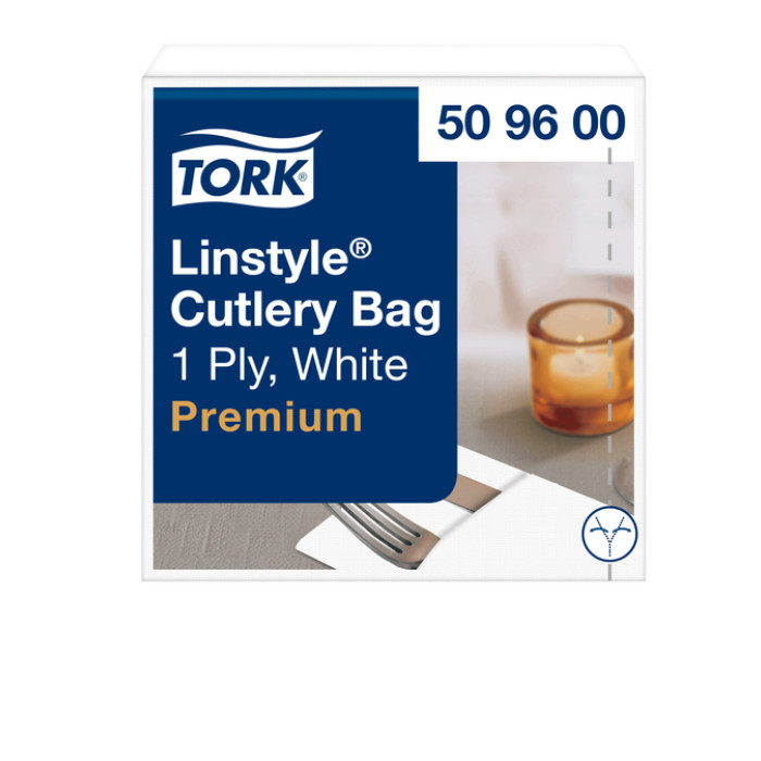 Pochette Tork Linstyle Premium 1-laags 390x390mm wit 509600