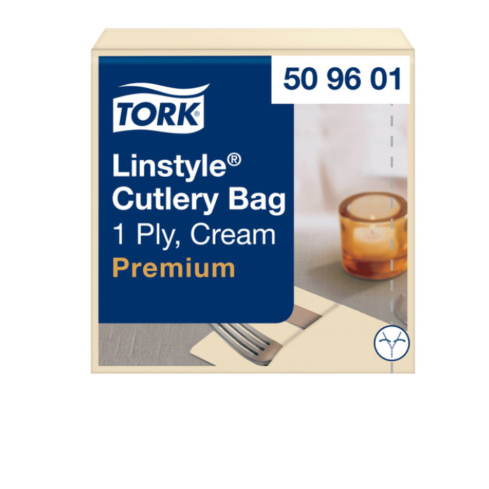 Pochette Tork Linstyle Premium 1-laags 390x390mm crème 509601
