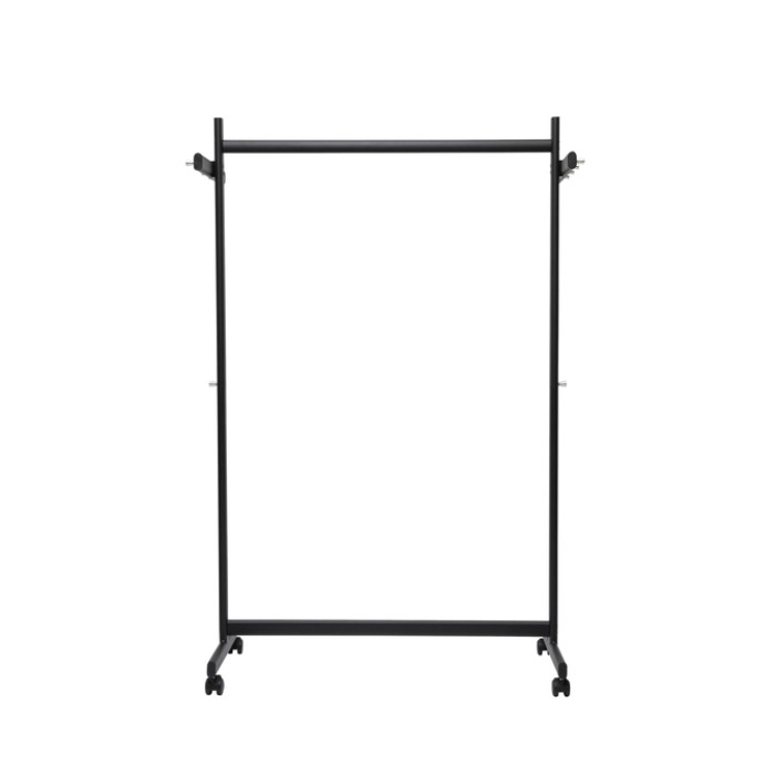Garderoberek MAUL Samba mobiel 115X172X51cm 40kg, 10 haken zwart RAL9004