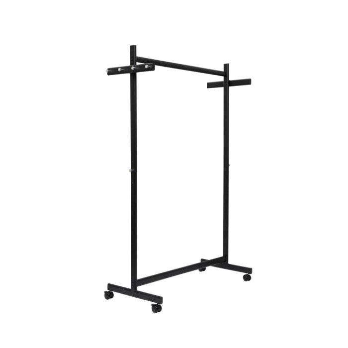 Garderoberek MAUL Samba mobiel 115X172X51cm 40kg, 10 haken zwart RAL9004