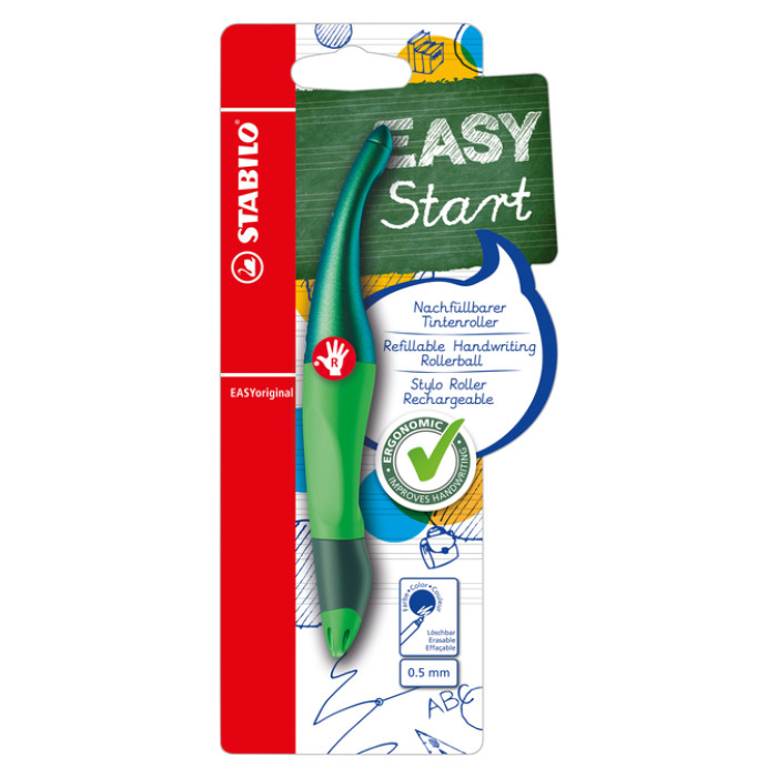 Rollerpen STABILO Easyoriginal rechtshandig hologr ed M groen blister