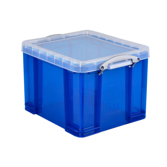 Opbergbox Really Useful 35 liter 480x390x310mm transparant blauw