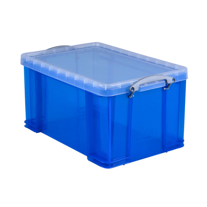 Opbergbox Really Useful 48 liter 600x400x315mm transparant blauw