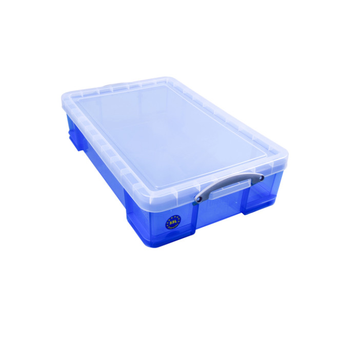 Opbergbox Really Useful 33 liter 710x440x165mm transparant blauw