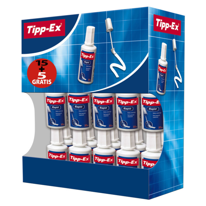 Correctievloeistof Tipp-ex Rapid foam 20ml valuepack à 15+5 gratis