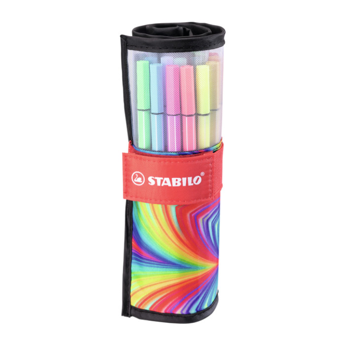 Viltstift STABILO Pen 68/25 Arty roletui medium assorti set à 25 stuks