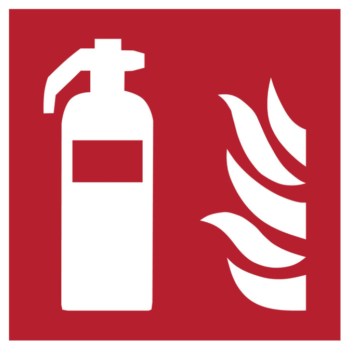 Pictogram bordje Djois Brandblusser 150x150mm rood