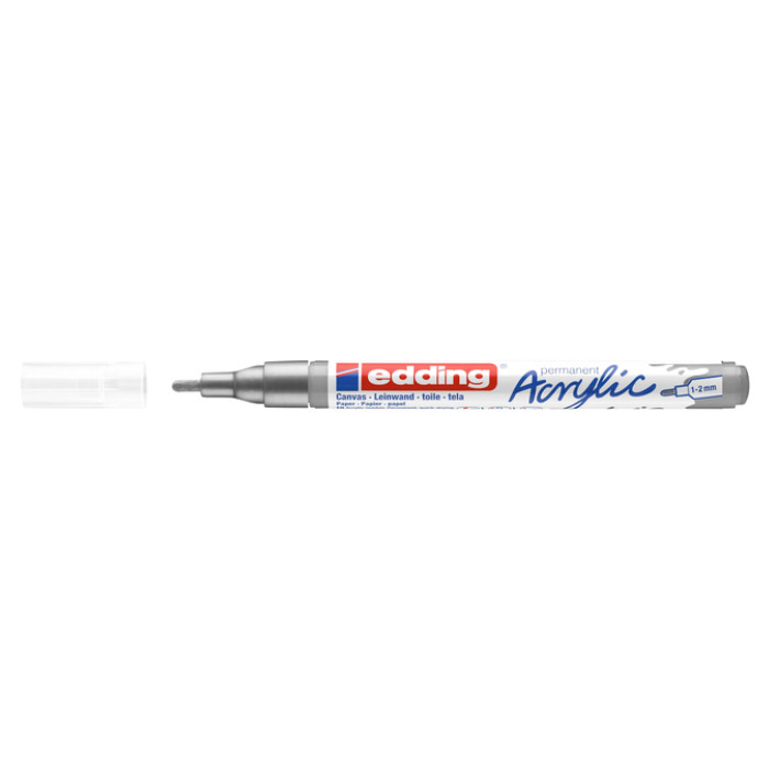 Acrylmarker edding e-5300 fijn zilver