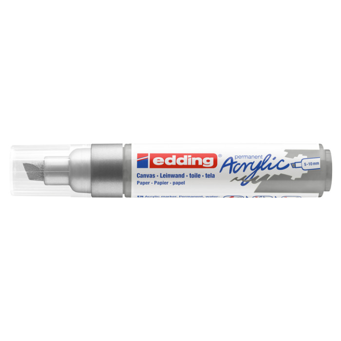 Acrylmarker edding e-5000 breed  zilver