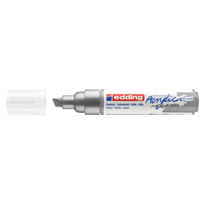 Acrylmarker edding e-5000 breed  zilver