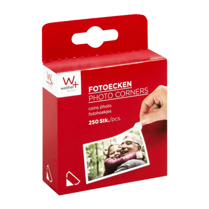 Fotohoeken walther design 10x18mm 250 stuks