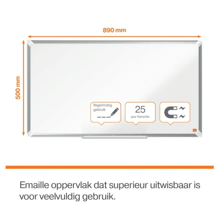 Whiteboard Nobo Premium Plus 50x89cm emaille