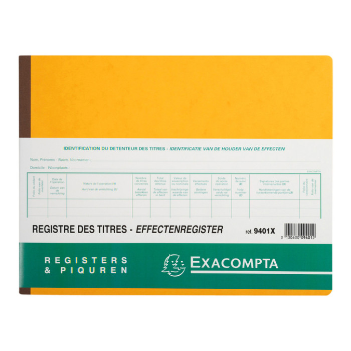 Effectenregister Exacompta BV SLR 240x320 80vel assorti