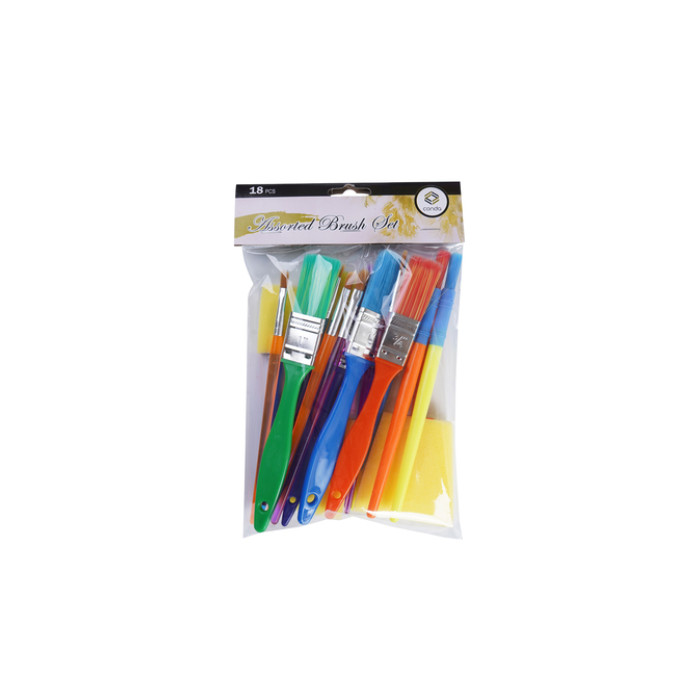 Penselen en foambrushes Conda 18-delig