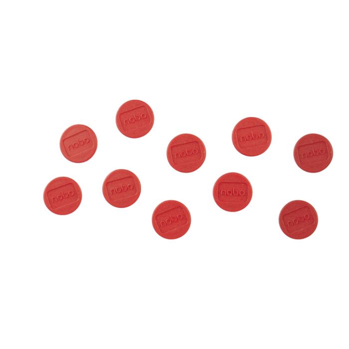Magneet Nobo 13mm rood 10 stuks