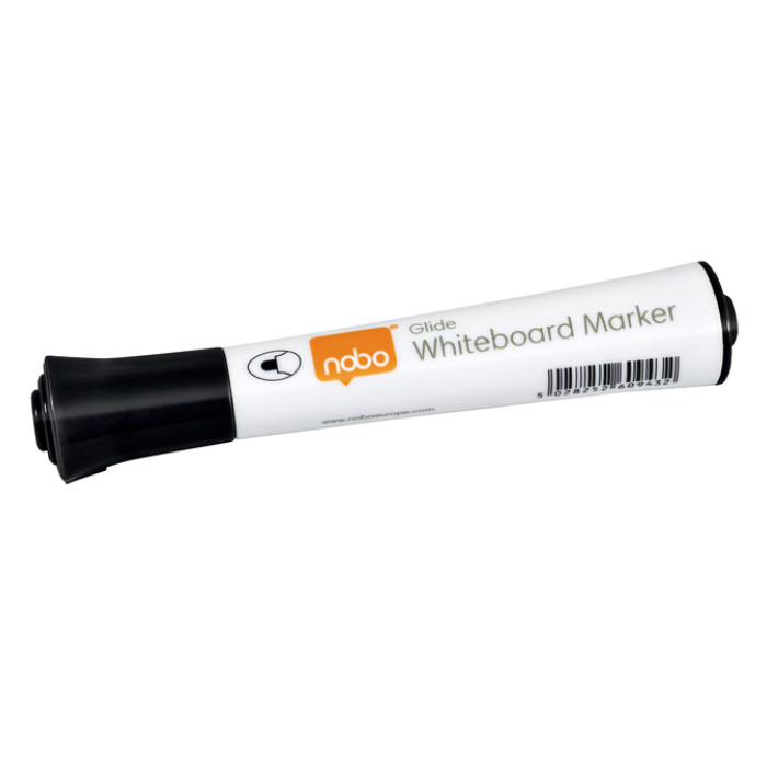 Whiteboardmarker Nobo Glide rond zwart 2mm