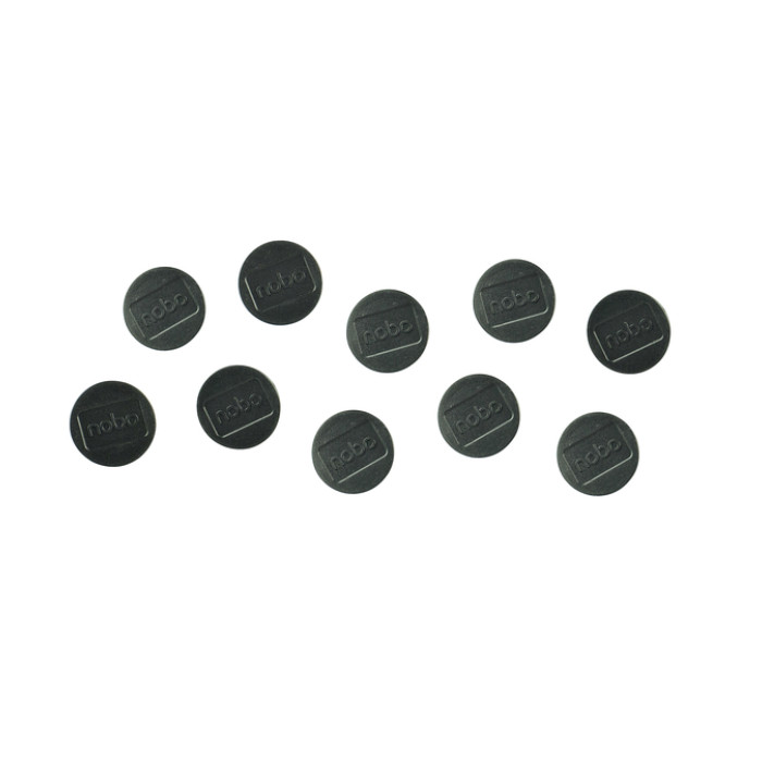 Magneet Nobo 38mm zwart 10 stuks