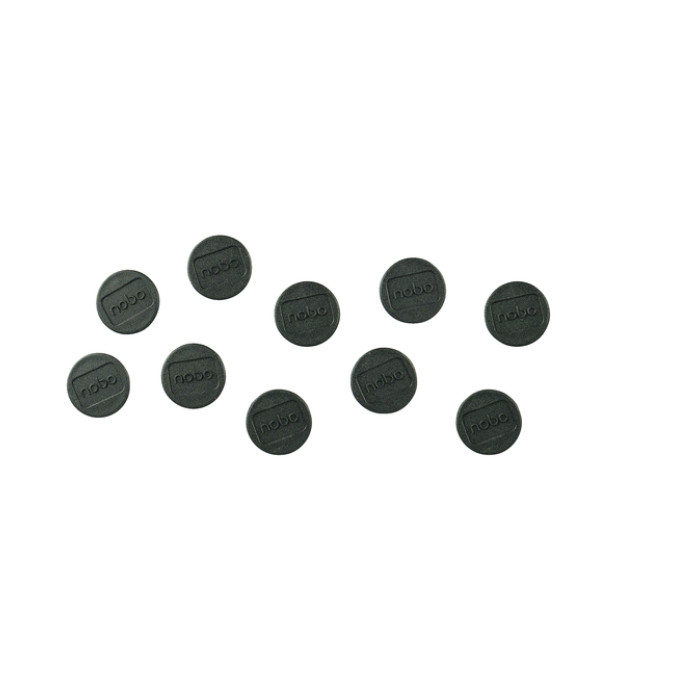 Magneet Nobo 13mm zwart 10 stuks