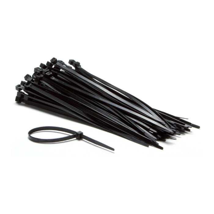 Kabelbinders IEZZY nylon 4.8x200mm D 49.5mm zwart 100 stuks