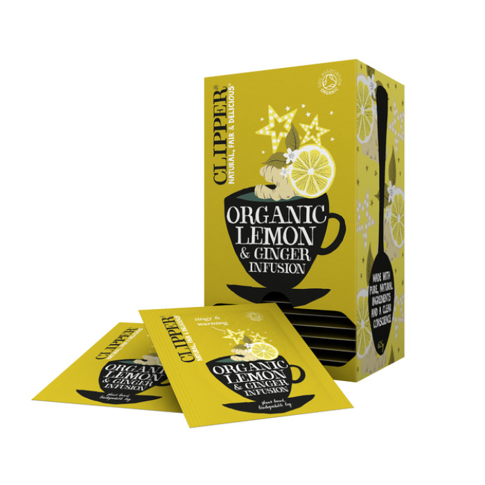 Thee Clipper infusion lemon and ginger bio 25 zakjes
