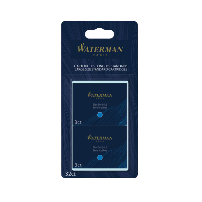 Inktpatroon Waterman internationaal Florida blauw blister à 10 stuks