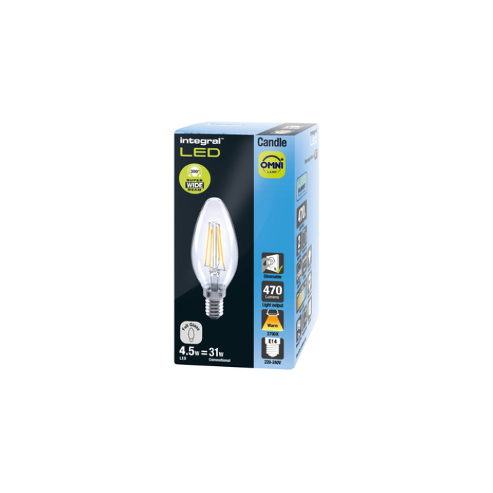 Ledlamp Integral E14 2700K warm wit 4.5W 250lumen