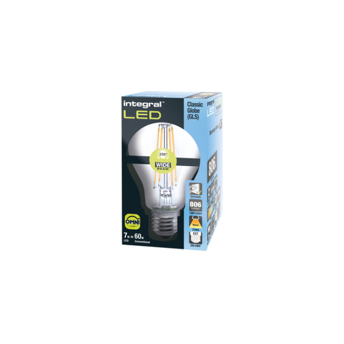 Ledlamp Integral E27 2700K warm wit 7W 806lumen