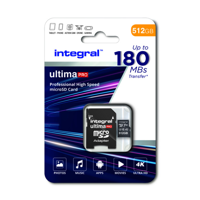Geheugenkaart Integral microSDXC 512GB