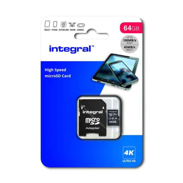 Geheugenkaart Integral microSDXC 64GB