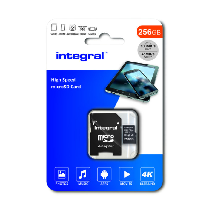 Geheugenkaart Integral microSDXC 256GB