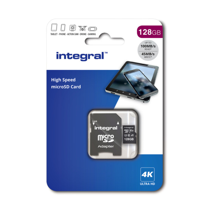 Geheugenkaart Integral microSDXC 128GB