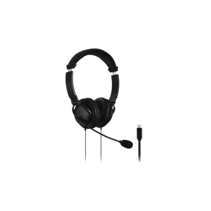 Hoofdtelefoon Kensington USB-C Hi-Fi met microfoon zwart