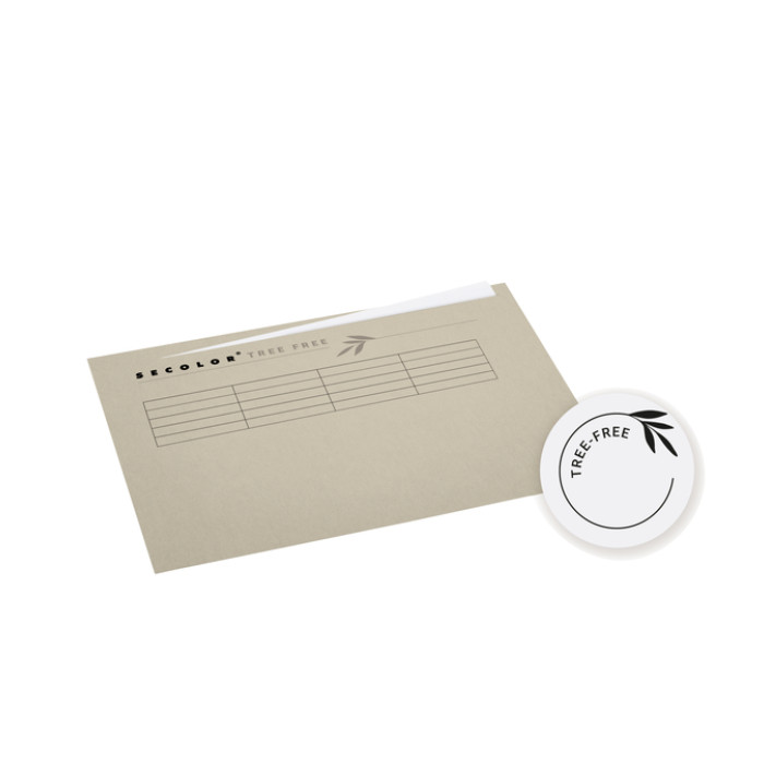 Vouwmap Djois Tree-Free folio ongelijk 226gr beige