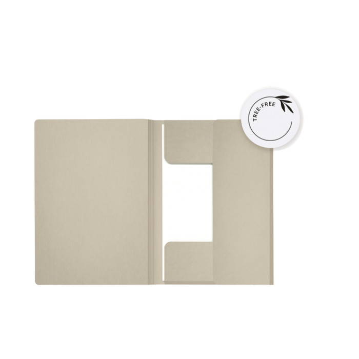 Dossiermap Djois Secolor Tree-Free folio 3 kleppen 226gr beige