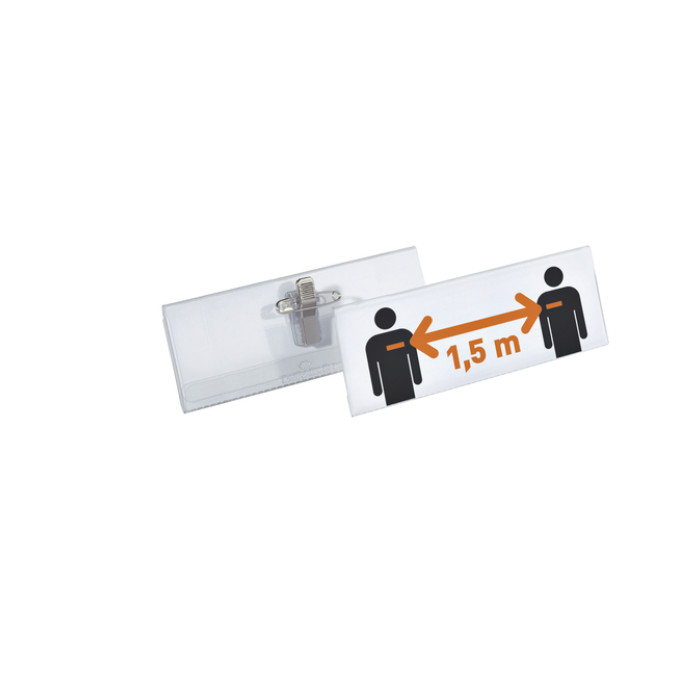 Badge Durable XL met combiklem 40x105mm set à 14 stuks
