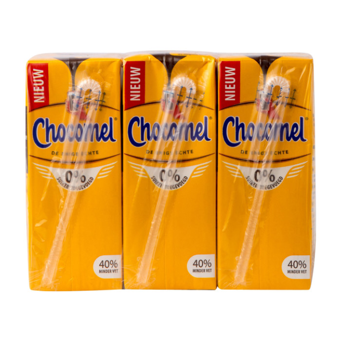 Chocolademelk Chocomel 0% toegevoegd suiker 20cl