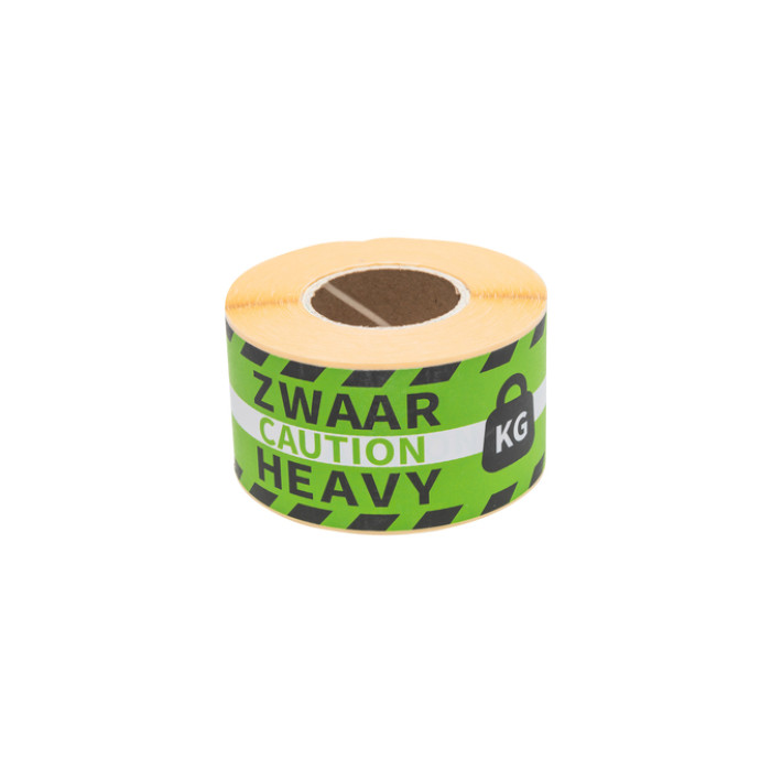 Waarschuwingsetiket Rillprint heavy 46x125mm groen 250 stuks