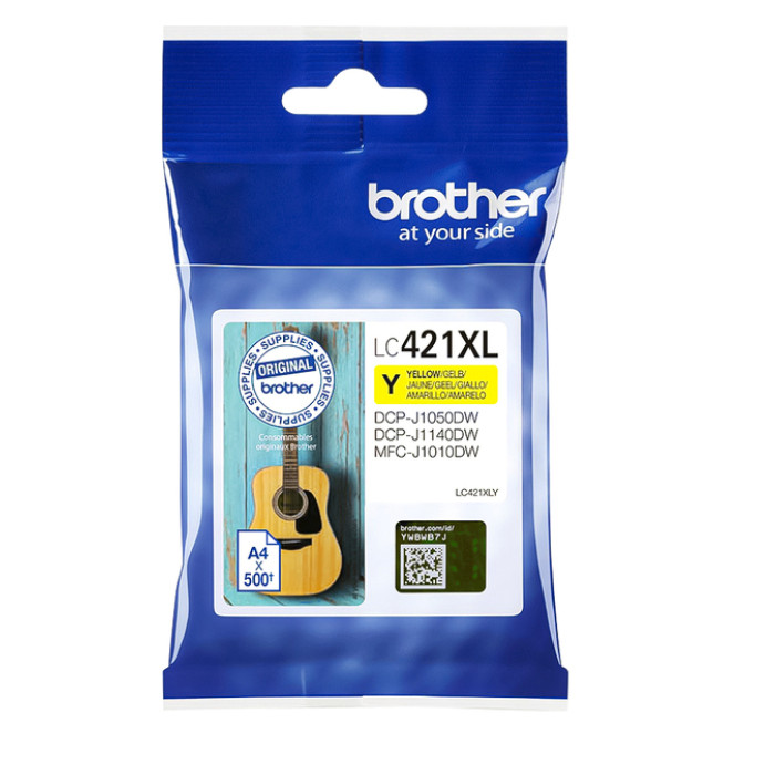 Inktcartridge Brother LC-421XLY geel