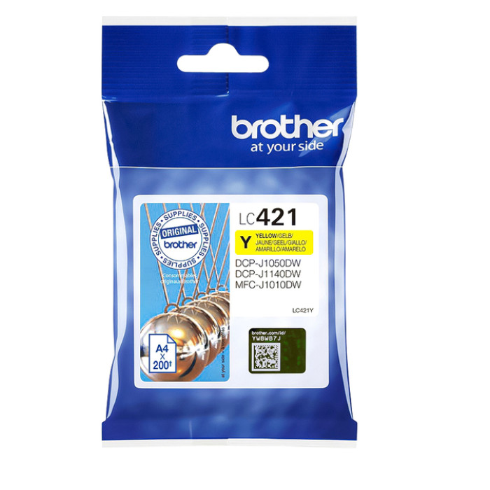 Inktcartridge Brother LC-421Y geel