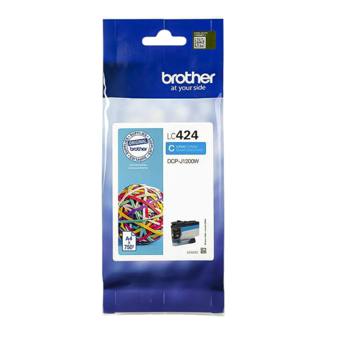 Inktcartridge Brother LC-424C blauw