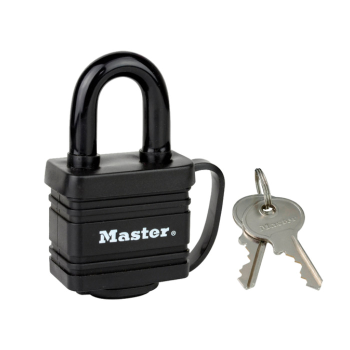 Hangslot MasterLock stiftcilinder gelamineerd staal 40mm
