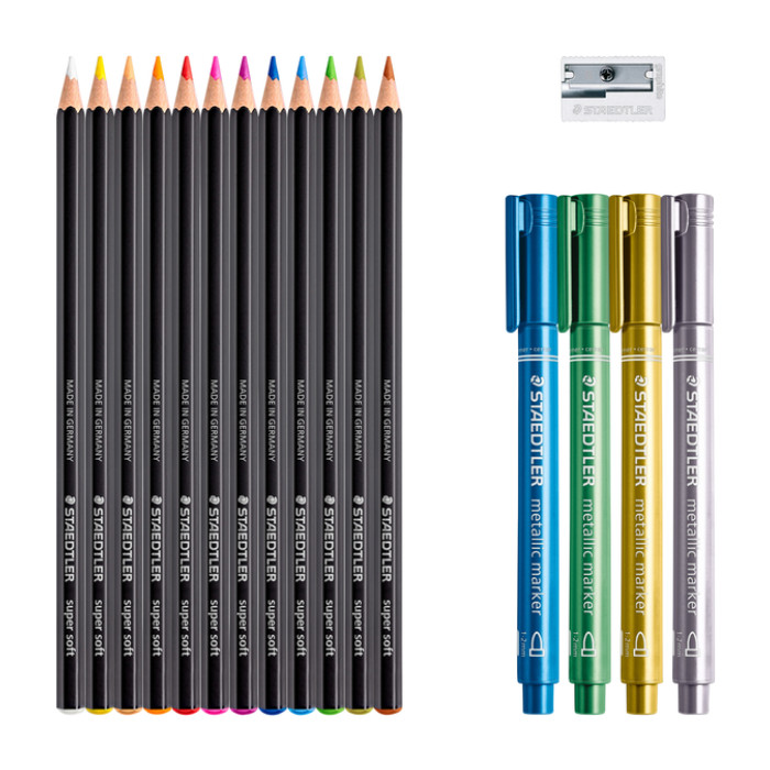 Kleurpotlood Staedtler Design Journey Black & White 17-delig