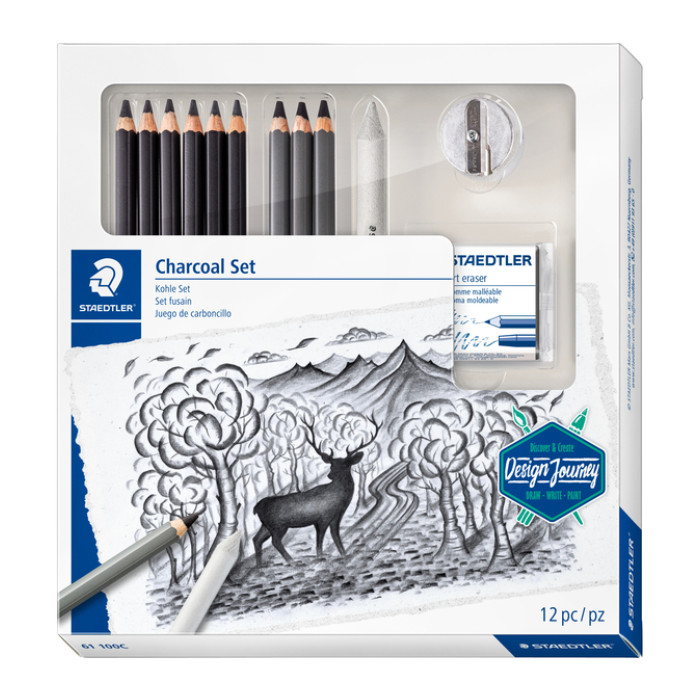 Houtskoolpotloodset  Staedtler Design Journey 12-delig