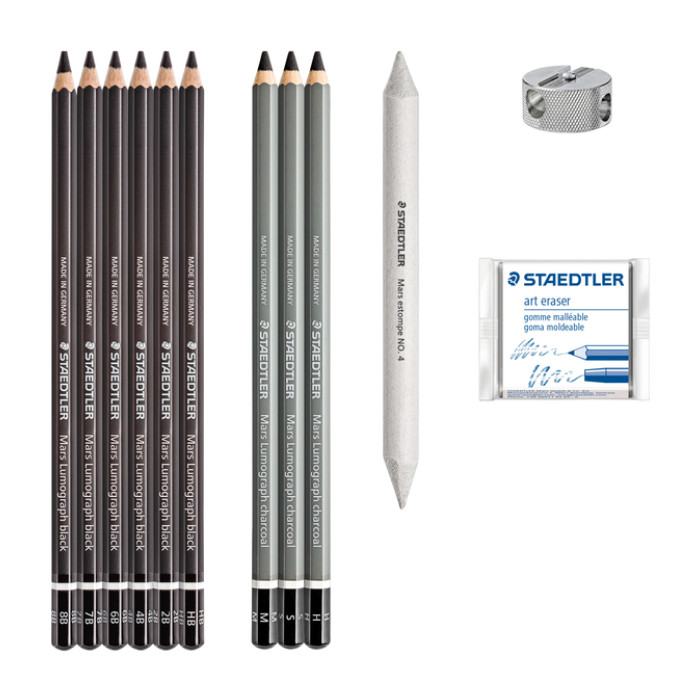 Houtskoolpotloodset  Staedtler Design Journey 12-delig