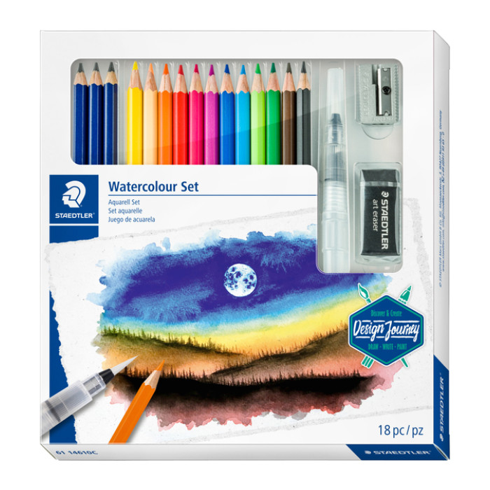 Kleurpotlood Staedtler Design Journey watercolor aquarel 18-delig
