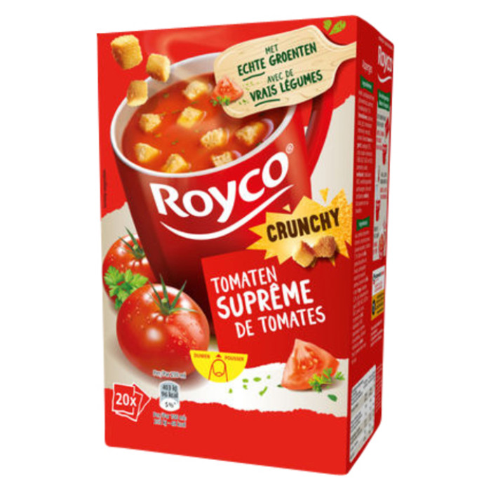 Soep Royco tomaten supreme met croutons 20 zakjes
