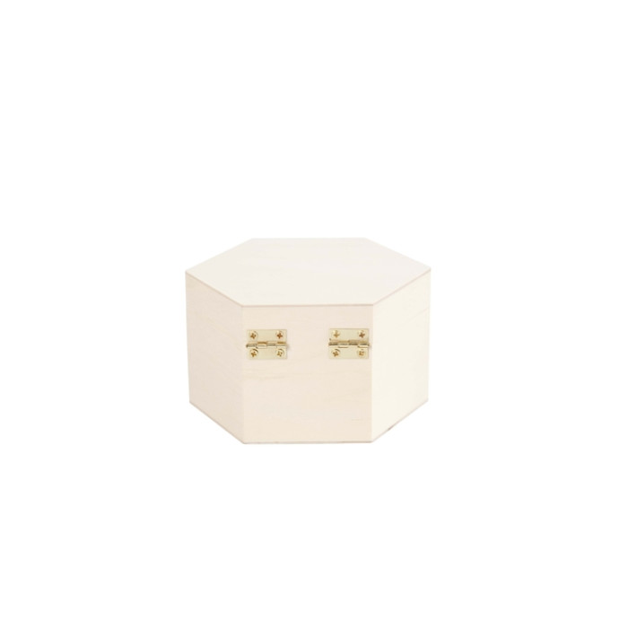 Kistje Creativ Company zeshoek 12x7cm triplex