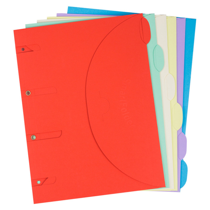 Smartfolder geperforeerde opbergmappen A4 assorti 6 stuks