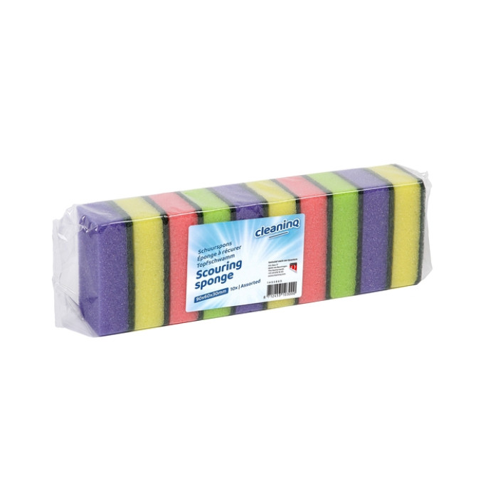 Schuurspons Cleaninq assorti 10 stuks